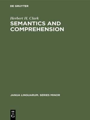 cover image of Semantics and Comprehension